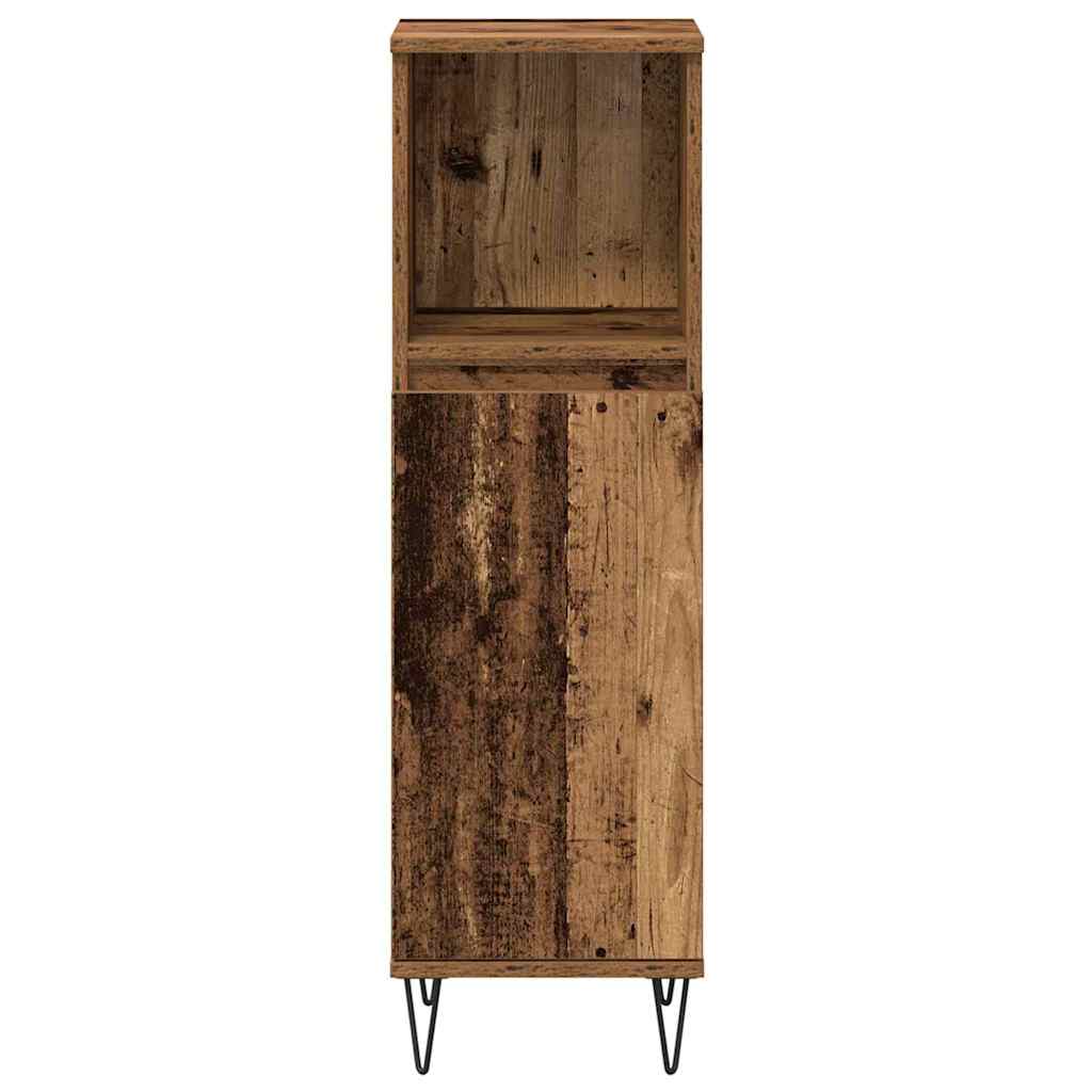Bathroom Furniture Set 3 pcs Old Wood 30 x 30 x 180 cm